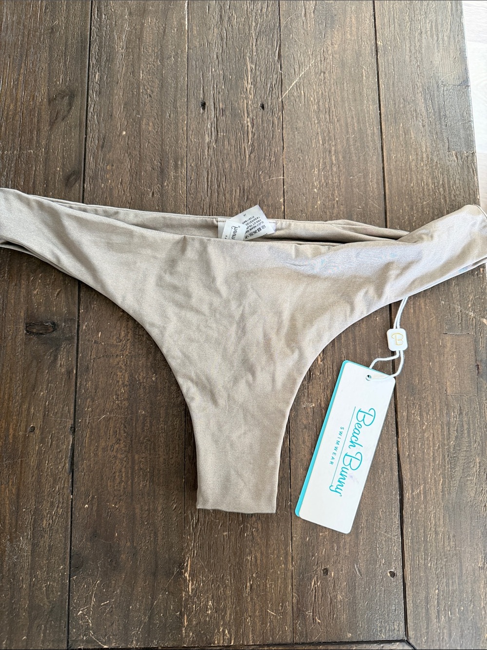 Beach Bunny Neutral Taupe Bikini Bottom